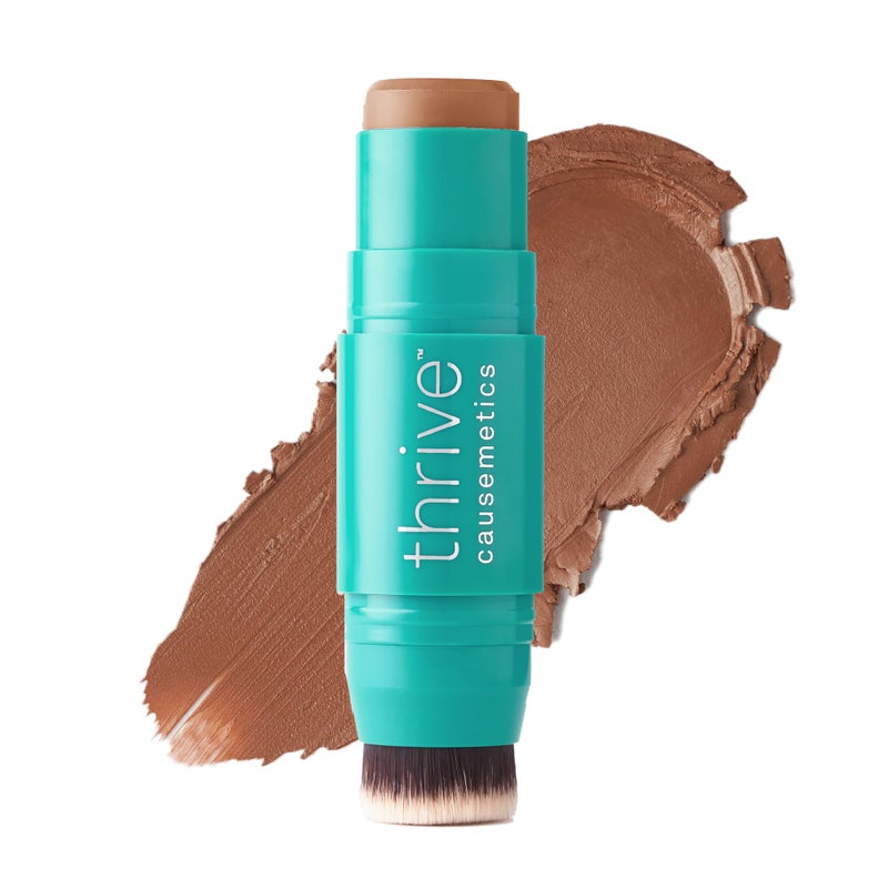 Thrive Causemetics Triple Threat Color Stick Cream Bronzer  Contour Stick with Vitamin E Evening Primrose Oil Waterproof Smudge Proof Face Makeup Anita Light Medium Neutral